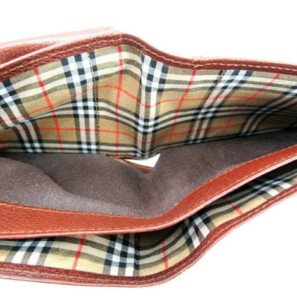 Burberry Two Folded Wallet Leather Auth Used T1017 - Picture 7 of 8
